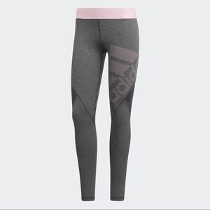 Adidas Alphaskin climacool leggings Gray Pink Size Small Athletic